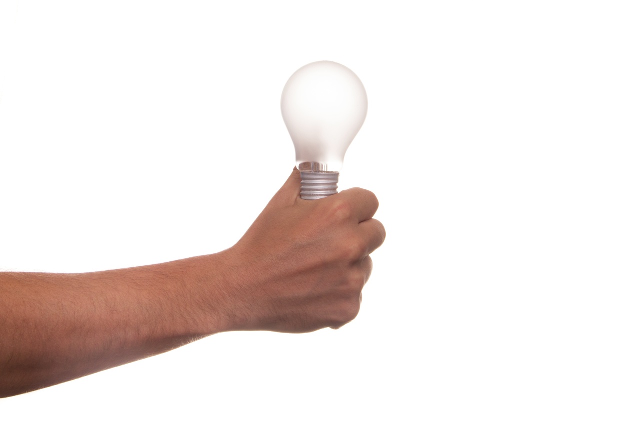holding a lamp